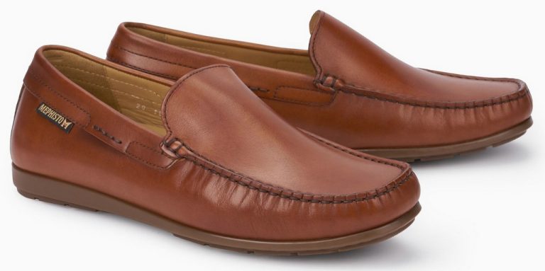 Mephisto ALGORAS Heren Lederen Mocassin - Cognac Bruin